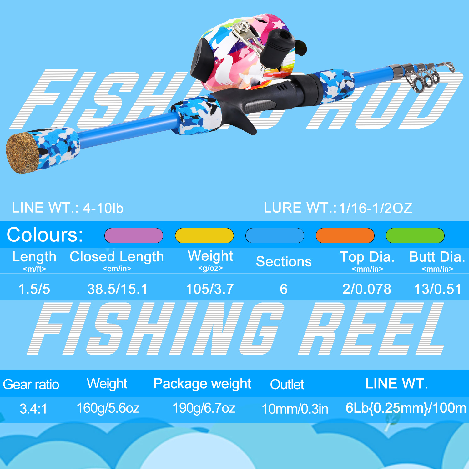 Conjunto de Pesca para Criança - Fishing Rod Combo avaliação e preço