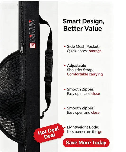 Nova bolsa portátil para varas - Fishing Rod Case avaliação e preço