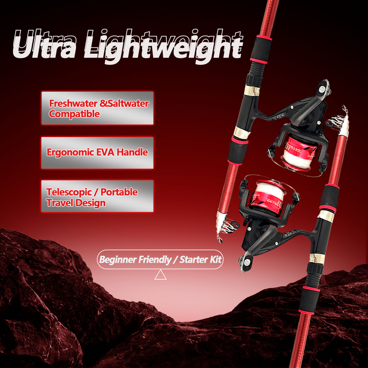 Conjunto de Vara de Pesca e Ca - Fishing Rod Spinning avaliação e preço